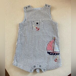 Nautical sleeveless romper 9m
